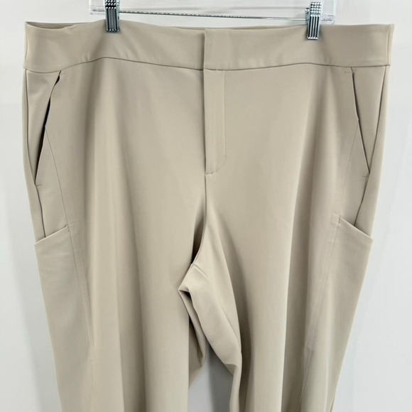 Athleta Stellar Straight Crop Pants Plus Sz 22 Tan Gray - Picture 3 of 8